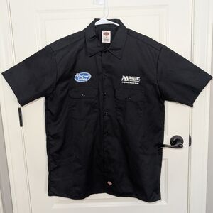 Rare Hasbro Gaming Magic the Gathering Strategy Game Dickies League Shirt, Large